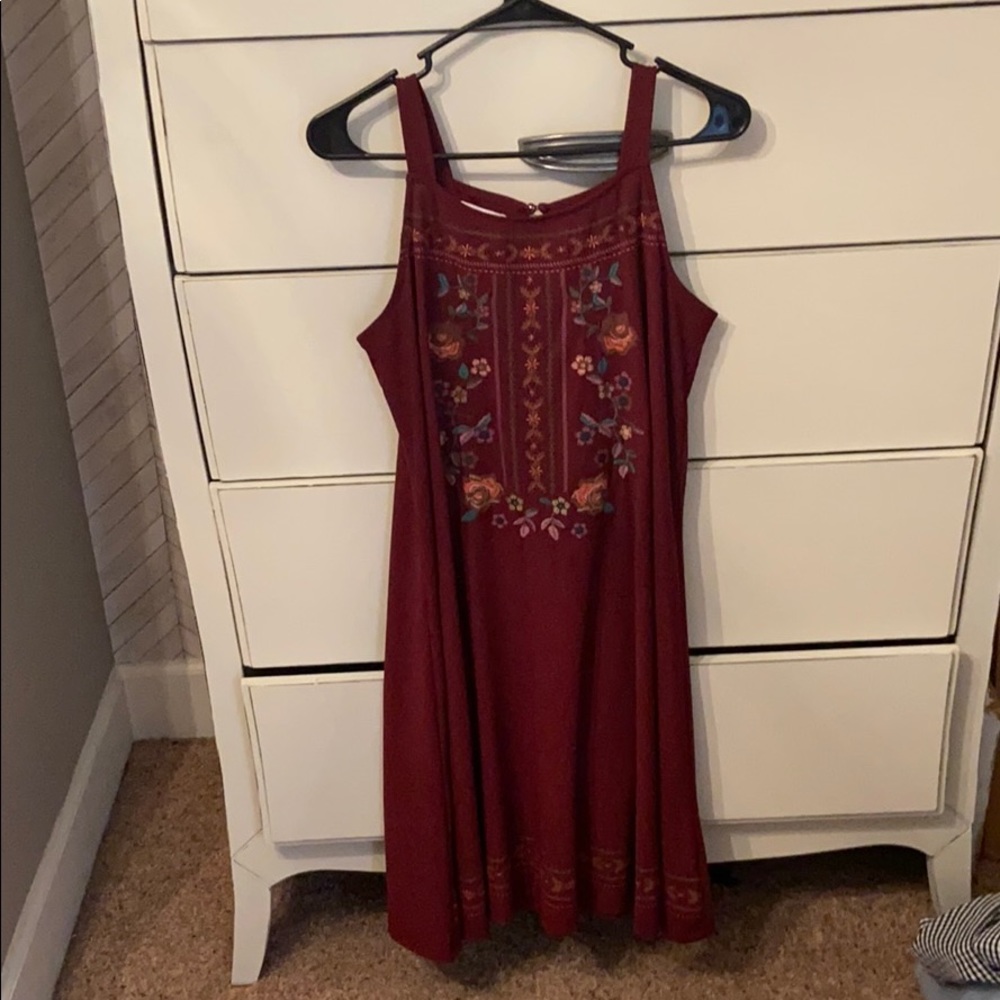 red elegant dress